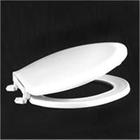 Centoco Manufacturing Corporation Centoco 1600-001 White Elongated Economy Plastic Toilet Seat 1600-001